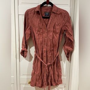 Abercrombie Long Sleeved Utility Shirt Dress